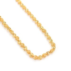 Junaid-Jewelelrs Gold Rose Ball Chain