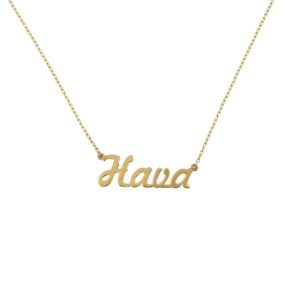 Junaid Jewellers Gold Name Written Necklace
